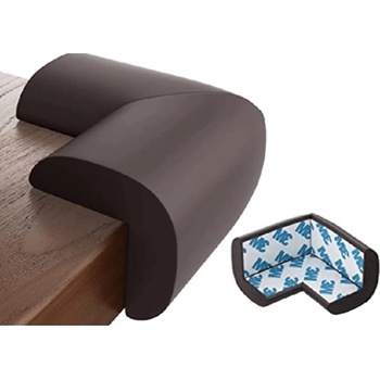 Image 1 of Sipo Предпазители за ръбове и ъгли на мебели Sipo - 4 броя, кафяви (SBS-T11-F4E)