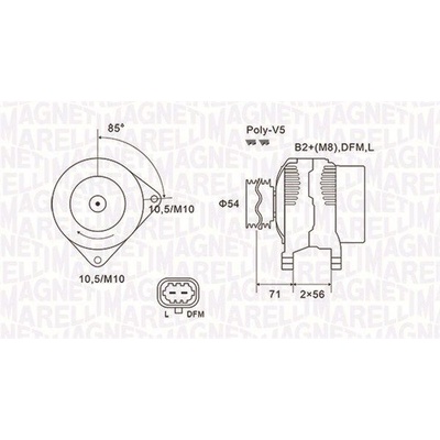 Alternátor MAGNETI MARELLI 063731959010