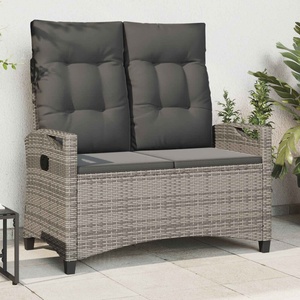vidaXL Градинска пейка с възглавница Сив и тъмен сив 105 x 60 x 112 см (42026852)