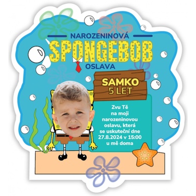 Personal Personalizované pozvánky Spongebob – Zboží Mobilmania