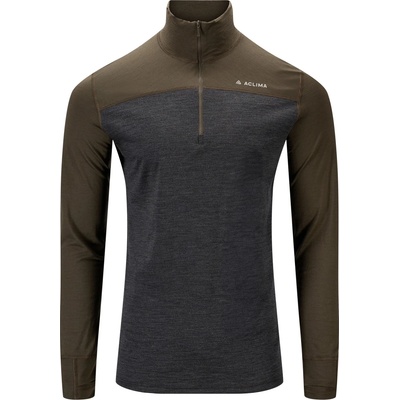 Aclima Мъжко мериносово термобельо Aclima Lightwool 180 Zip Polo Merino base layer - Tarmac / Marengo - размер XL (015-2349-0115)