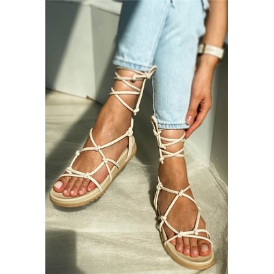 Moda Trend Дамсаки сандали - Крем #358081 (358081_Бежов)