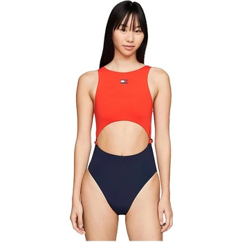 Tommy Hilfiger Бански костюм Tommy jeans Cut Out One Piece swimsuit - Orange (Hot Heat)