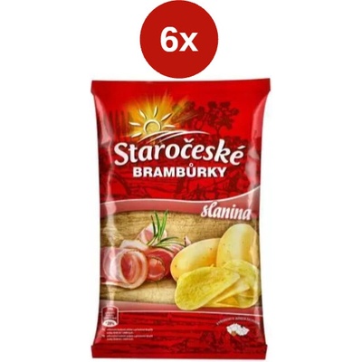 Staročeské brambůrky slanina 6x 80 g