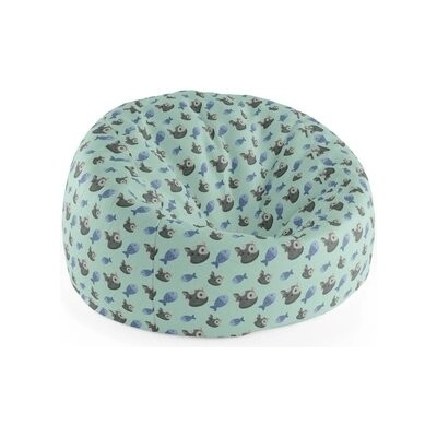 Sablio Sedací vak Cocoon Kočky a rybičky 75 x 45 x 35 cm