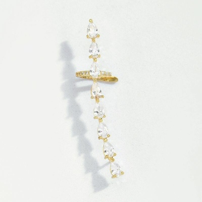 Swarovski e. lemujúca zlatá náušnica Sovereign Line see3900
