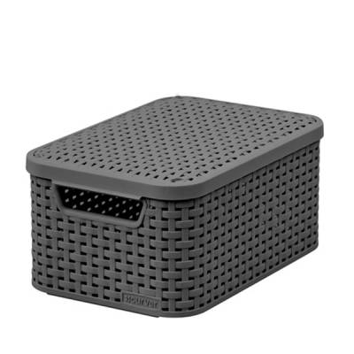 Keter кошница с капак Rattan Style S сив