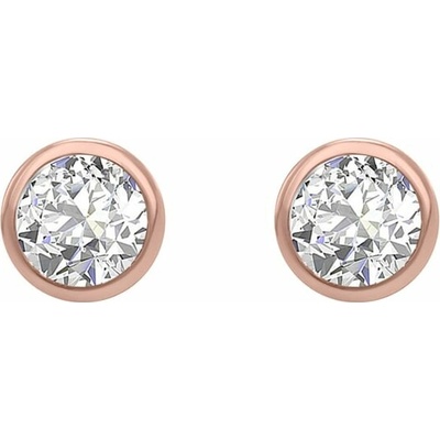 Eppi Bezel náušnice s moissanitmi Sontre E41059