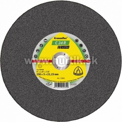 KLINGSPOR Kotúč rezný 230x3,0x22,2 / C 24 R SUPRA (kameň, betón, liatina)