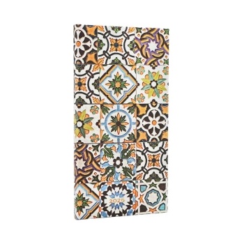 Little, Brown Book Group 2026 Porto (Portuguese Tiles) Slim 12-month Horizontal Hardcover Flexi Dayplanner 2026 (Elastic Band Closure) | Paperblanks