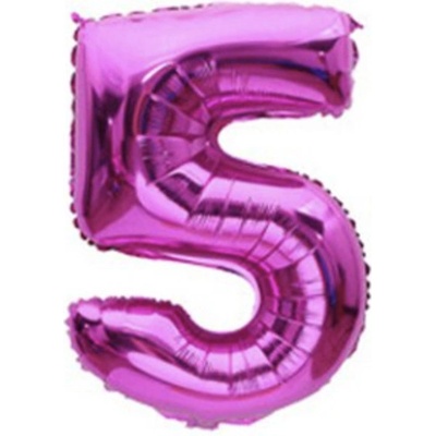 Fóliový balón čísla ružové 82 cm Čísla: 5
