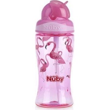 Nuby hrnek netekoucí se sklápěcí brčkem modrá 360 ml