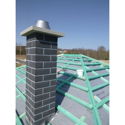 Komíny CZ Komínová sestava 160mm-5m 3,5+1,5m TOP černá Úhel vývodu 90°