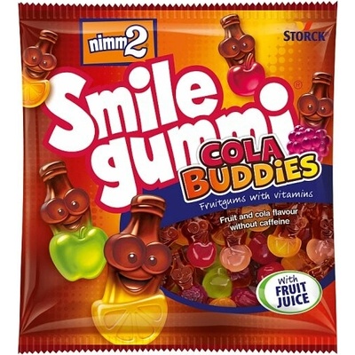 nimm2 Smilegummi Cola Buddies želé s ovocnou a kolovou príchuťou s vitamínmi 90 g