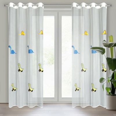 Takoy Detská záclona DINO s výšivkou dinosaurov 140 x 250 cm-HF-417867 | 140 x 250 cm