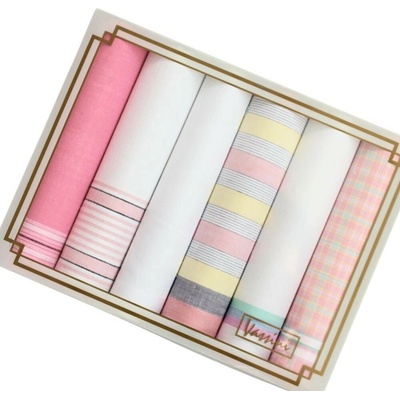 Ëtex Dámské látkové kapesníky VASSINI - 6 kusů růžové