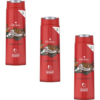 Old Spice Bearglove pánsky sprchový gél a šampón 3x400 ml