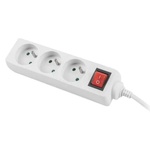 Lanberg Разклонител, Lanberg power strip 3m, 3 sockets, french with circuit br (PS1-03E-0300-W)