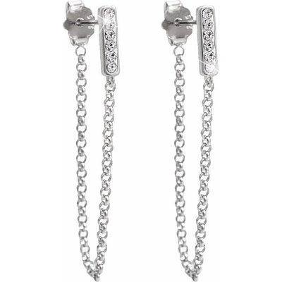 JSB bílé řetízkové se Swarovski Elements Krystal 14662