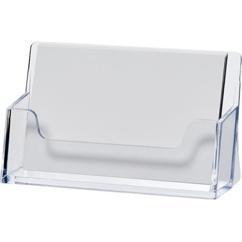 HELIT - Stojan na vizitky, plastový, kapacita: na 50 ks vizitek číry