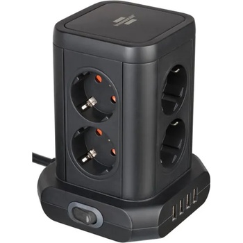 Image 1 of brennenstuhl 8 Plug + 4 USB 2 m Switch (1153560000)