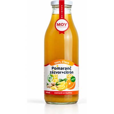 MOY 100% šťava Pomaranč - Zázvor - Citrón 500 ml