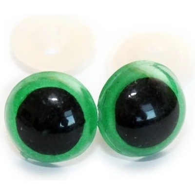 Bezpečnostní oči 14mm barevné zelené (1pár)