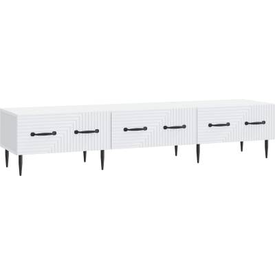 vidaXL ТВ шкаф с чекмедже Бяло 147 x 34, 5 x 30 см Инженерна дървесина (894935)