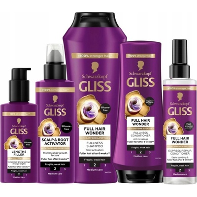 Gliss šampon pro oslabené vlasy extra objem 2000 ml