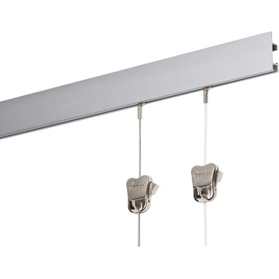 Závěsná lišta na obrazy STAS Cliprail MAX Barva: Stříbrná, Délka lišty: 300 cm