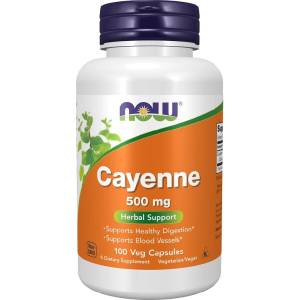 NOW NOW Cayenne 500mg, 100 Veg Capsules - fitnesdobavki - 15,63 лв