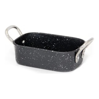 Horecano Ростер квадратен с незалепващо мраморно покритие 11, 5 x 11, 5 xh4, 75cm-400ml ЧЕРНО (SG-70348(A)) (0184201)