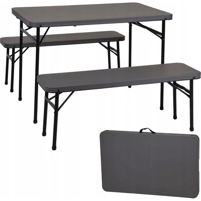 PROGARDEN Campingový set stôl + lavica skladacie KO-CM1000020