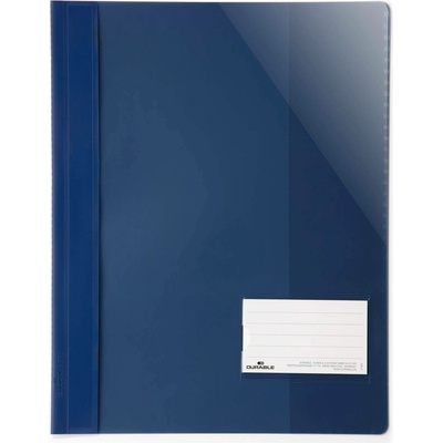 DURABLE Rychlovazač A4+ s okénkem pro štítek 90x57 mm tmavě modrý
