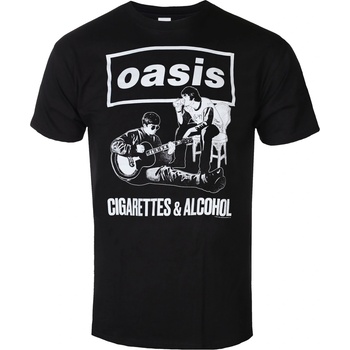 Image 1 of ROCK OFF Мъжка тениска Oasis - Cigarettes & Alcohol Illustration Mono - ROCK OFF - OASTS38MB
