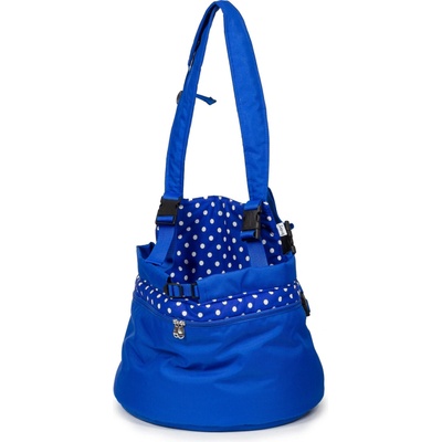 Iridog 2v1 Zippy 4 Batoh na psa modrý s puntíkem 34 x 44 x 26 cm