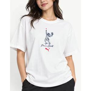 PUMA Team Relaxed Tee White - magazinko