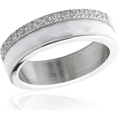 BM Jewellery Dámský keramický prsten se zirkony S452190