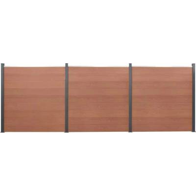 ZBXL Sada plotových dílců hnědá 526 x 186 cm WPC