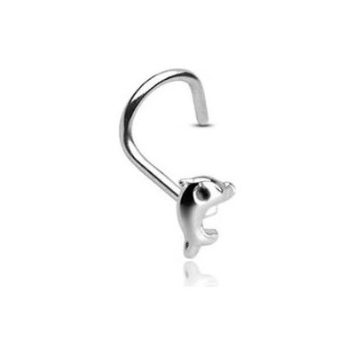 Šperky4U Stříbrný piercing do nosu delfínek N01073
