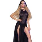  Сет, дълга рокля с качулка и бикини, размер S - CR 4685 Long Dress (D-240626)