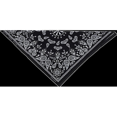 Zan Headgear Bandana Cotton B001 B001 Blk Paisly