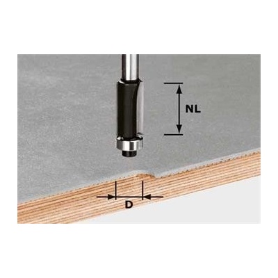 Festool HW S8 D19/NL25 Lícovací fréza HW, stopka 8 mm 491028