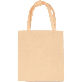 Памучна чанта, дълга дръжка - натурална (е-16523)