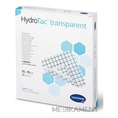 HydroTac transparent Krytie na rany hydrogélový obväz 10 ks