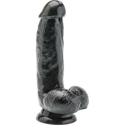 Get Real Dildo 12 Cm With Balls Black