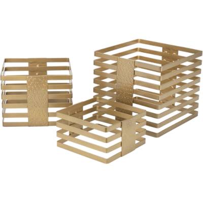 Horecano HORECANO-HELLA GOLD-К-кт стойки за блок маса 3бр (15.5x15.5xh7.5cm, 17.5x17.5xh12.5cm, 20.5x20.5xh17.5cm) (HC84243)(SG-49665(S3)) (0184243)