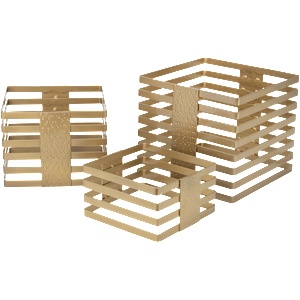Horecano HORECANO-HELLA GOLD-К-кт стойки за блок маса 3бр (15.5x15.5xh7.5cm, 17.5x17.5xh12.5cm, 20.5x20.5xh17.5cm) (HC84243)(SG-49665(S3)) (0184243)