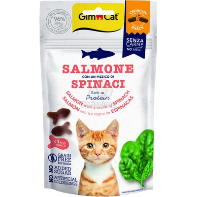 Gimborn GimCat Crunchy Snack лакомство за награда - сьомга, спанак 50 г