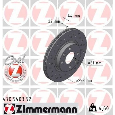 Brzdový kotúč ZIMMERMANN 470.5403.52